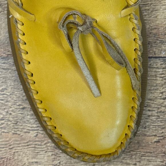 Bed Stu Anthropologie Helena Moccasin Loafer Mustard Yellow Size 9.5 - Picture 12 of 12